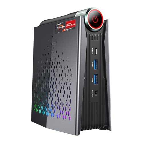 ACEMAGICIAN [Gaming PC] Ryzen Mini PC, AMD Ryzen 7 5875U(up to 4.5Ghz) 16GB DDR4 512GB NVME SSD Mini Desktop Computer, Mini Computers [WiFi6/BT5.2] 4K UHD/RGB Lights/3 Adjustable Mode PC Gam