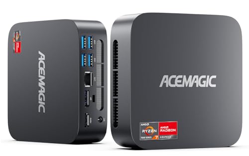 ACEMAGICIAN Kron Mini K1 Mini PC, Ryzen 7 7735hs (Upgraded 7730U/7430U), 24GB LPDDR5 RAM 512GB SSD Micro Computer Support 4K, Desktop PC with WiFi6/BT5.2/Pre Win11Pro, Home Office Casual Gam