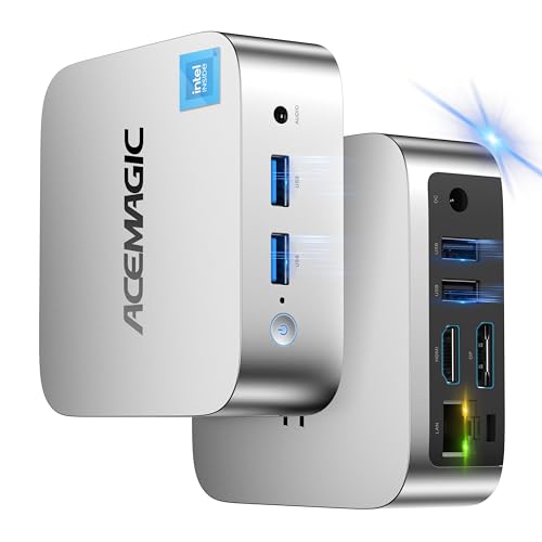 ACEMAGIC V1 Mini PC Computers, N97 16GB DDR4 RAM 1TB SSD Mini Computers, Mini Desktops Support Dual 4K, WiFi, Bluetooth, Small PC for Business Home Office