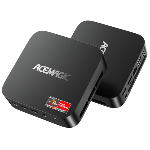 ACEMAGICIAN Kron Mini K1 Mini PC Gaming, AMD Ryzen 5 7430U 6C/12T, Up to 4.3Ghz, 16GB DDR4 1TB SSD Mini PC Computers Micro Desktop PC 4K Triple Display WiFi6 BT5.2